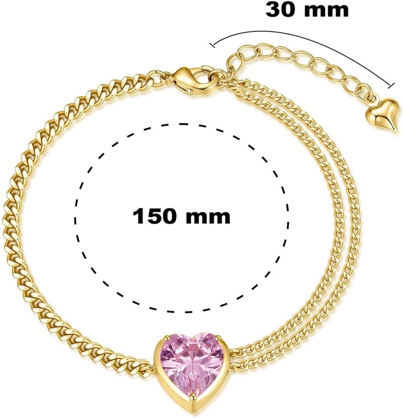 FRUMOS Dainty Layering Bracelets for Women 18 k Gold Plated Fashion Adjustable Chunky Cuban Paperclip Link Chain Bracelets Jewelry for Women Gift - Image 2